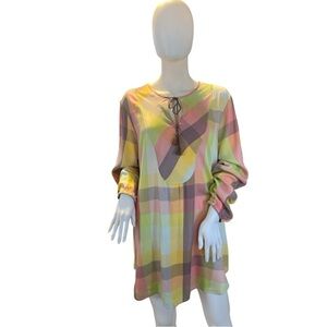 Melissa McCarthy Seven7 Plaid Tunic Popover Top